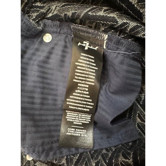 Seven 7 For All Mankind Logo Trucker Bootcut Jaquard Jeans Sz 24 NEW Low Rise - Picture 4 of 6